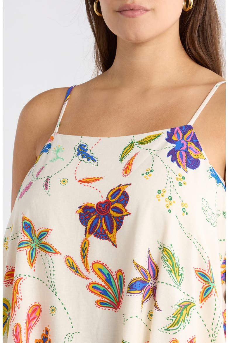 Miraflor Jenny Shift Minidress, Alternate, color, IVORY-MULTI