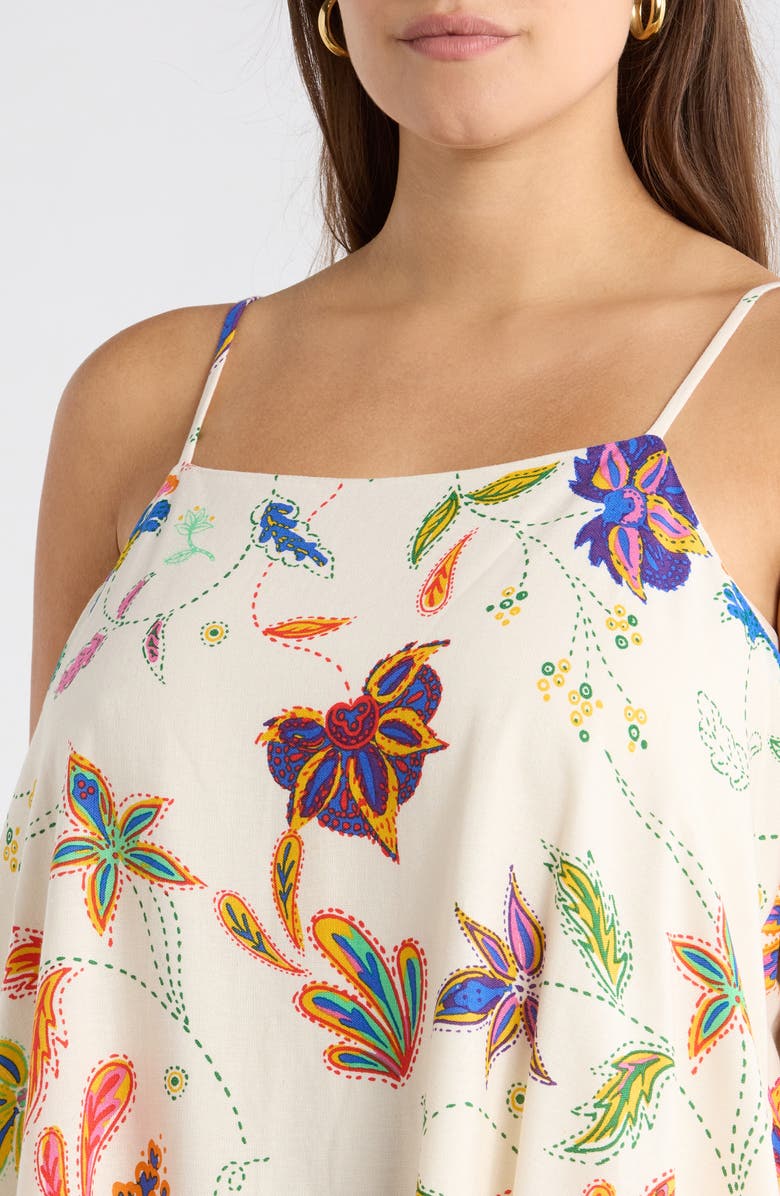 SUGARLIPS Miraflor Jenny Shift Minidress, Alternate, color, Ivory-Multi