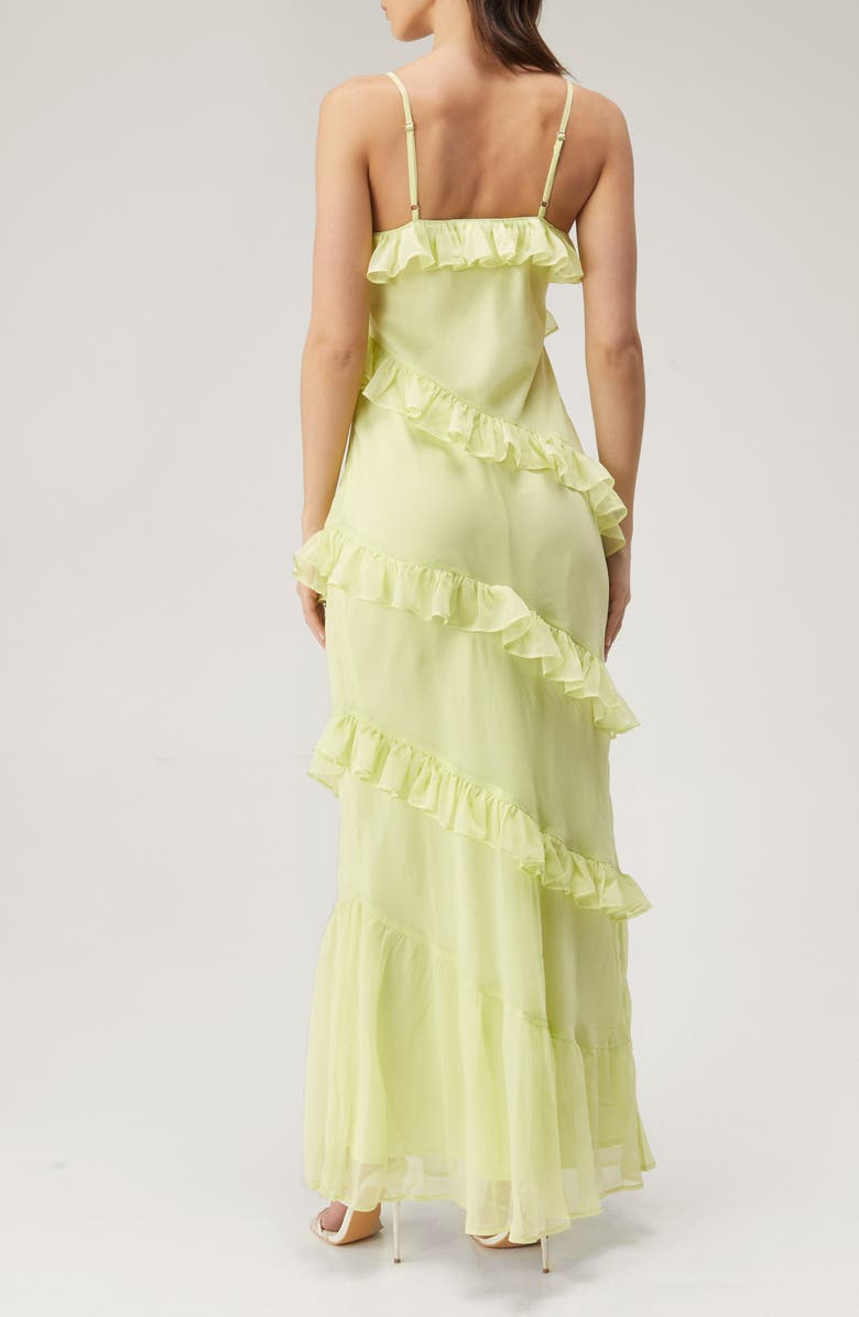 NASTY GAL Tiered Ruffle Chiffon Maxi Dress, Alternate, color,