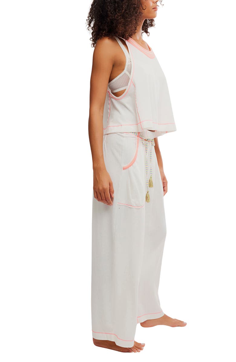 Free People Weekend Lounge Set, Alternate, color, Ivory Combo