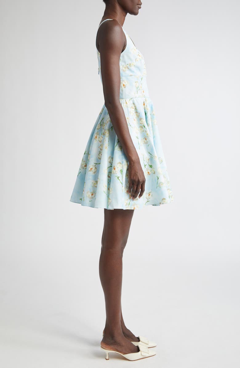 Emilia Wickstead Mona Floral Cotton Sundress, Alternate, color, Little Lillies On Blue