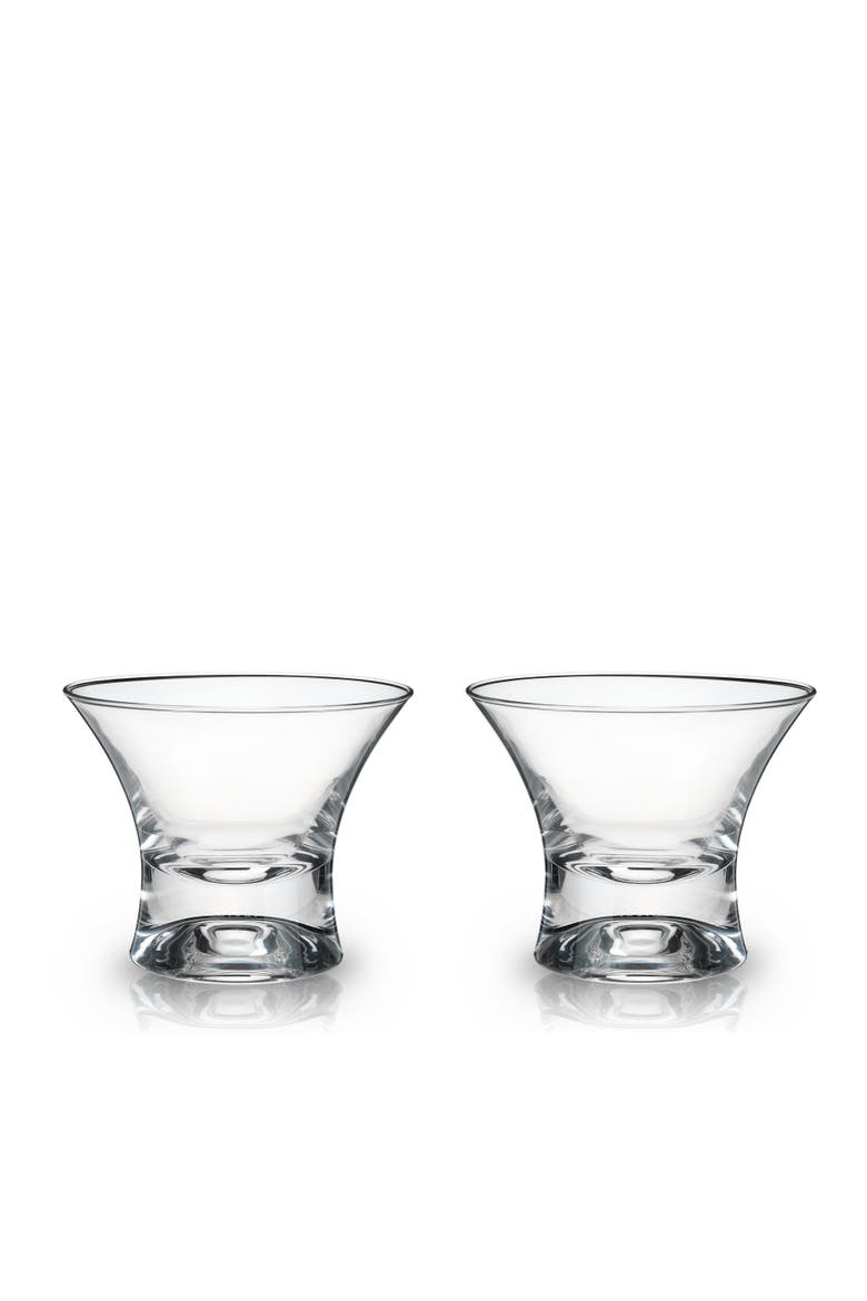Raye Crystal Stemless Manhattan Glasses Set of 2, Main, color, Clear