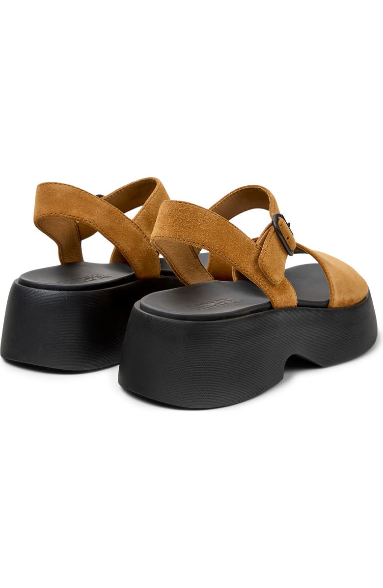Camper Tasha Platform Sandal, Alternate, color, Medium Brown