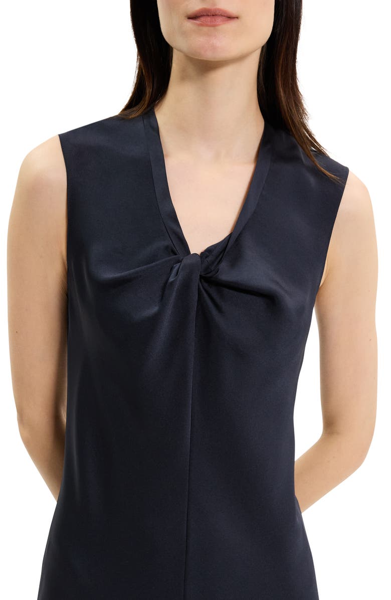 Theory Twist Scoop Satin Dress, Alternate, color, Nocturne Navy