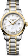 Longines Conquest Automatic Diamond Mother of Pearl Bracelet Watch, 30mm