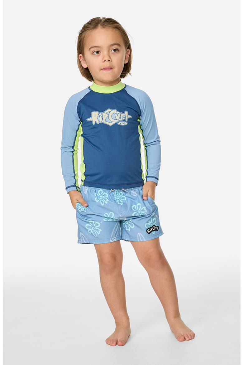 Kids' Ride the Wave Long Sleeve Rashguard, Alternate, color, LIGHT NAVY
