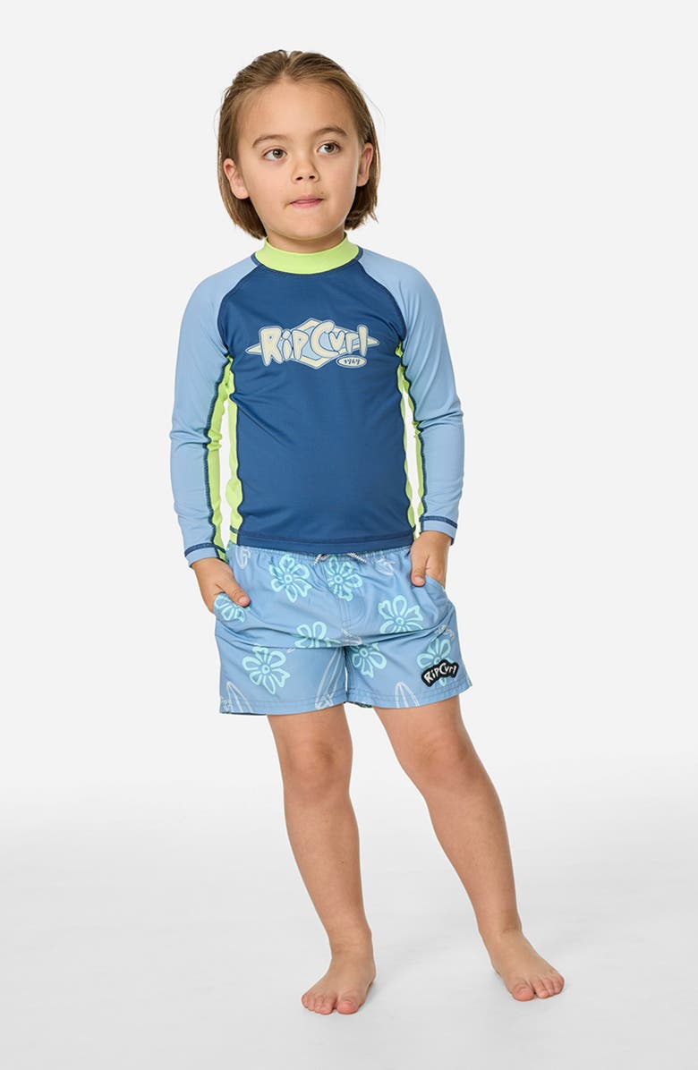 Rip Curl Kids' Ride the Wave Long Sleeve Rashguard, Alternate, color, Light Navy