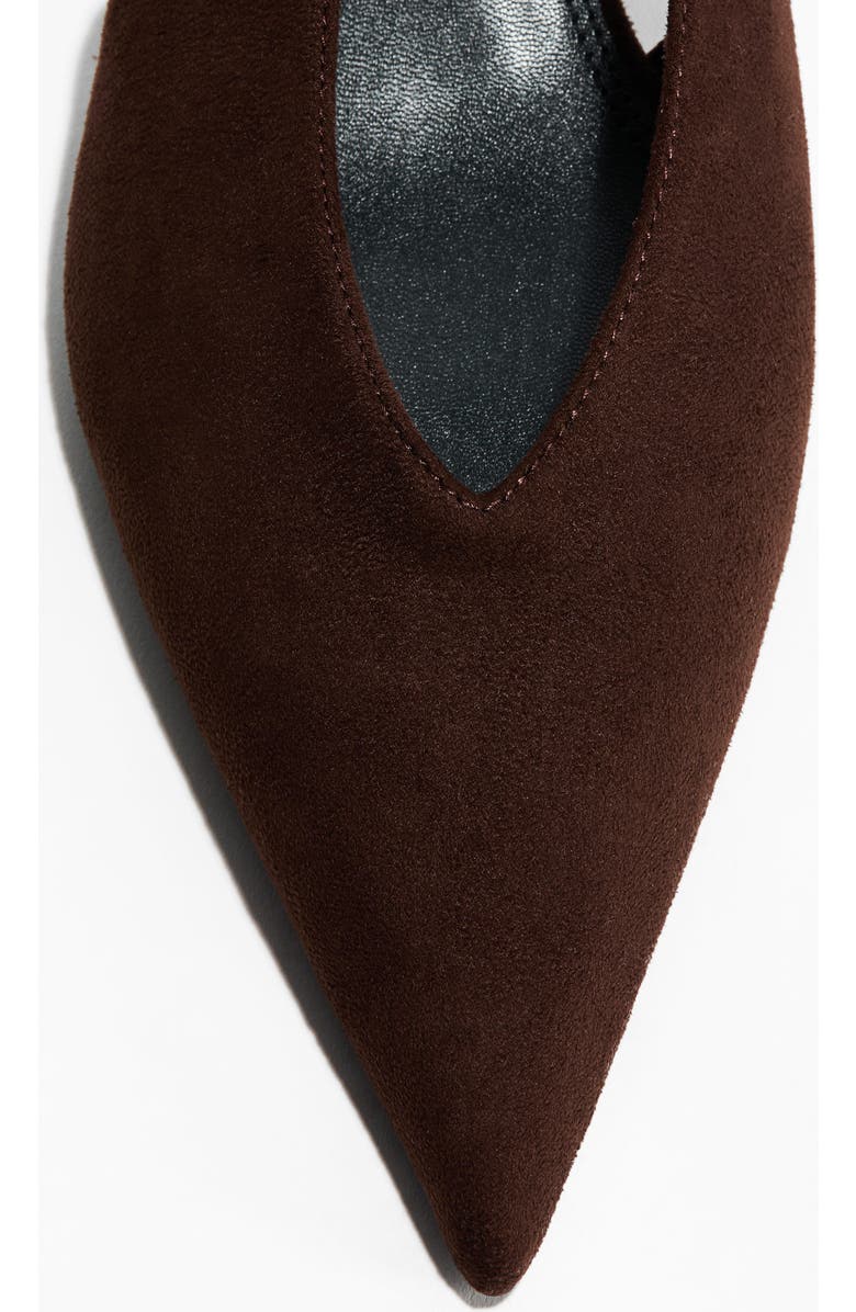 H&M Kitten-heeled Slingbacks, Alternate, color, Dark Brown