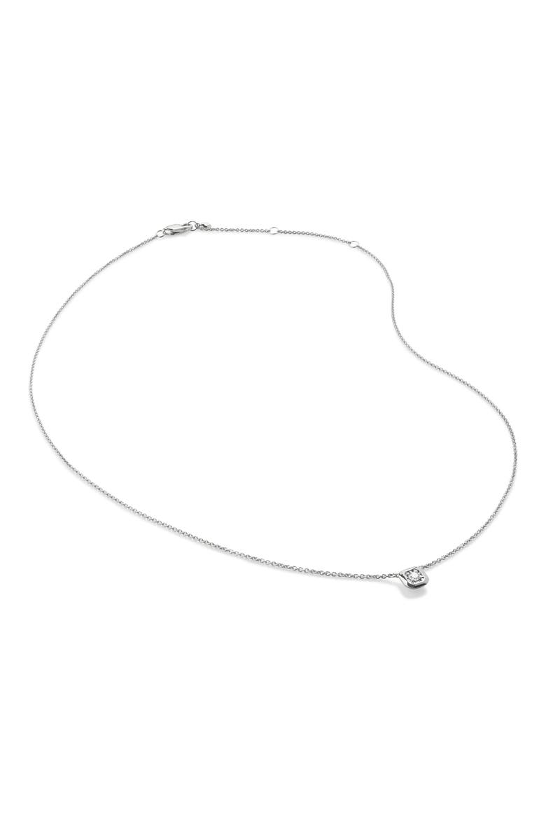Asscher Lab Grown Diamond Pendant Necklace, Main, color, STERLING SILVER