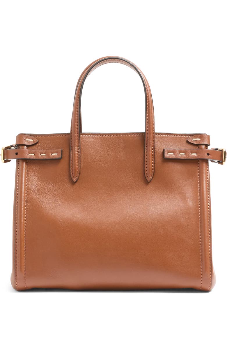 Valentino Garavani Small Antibes Leather Tote, Alternate, color, Tabacco