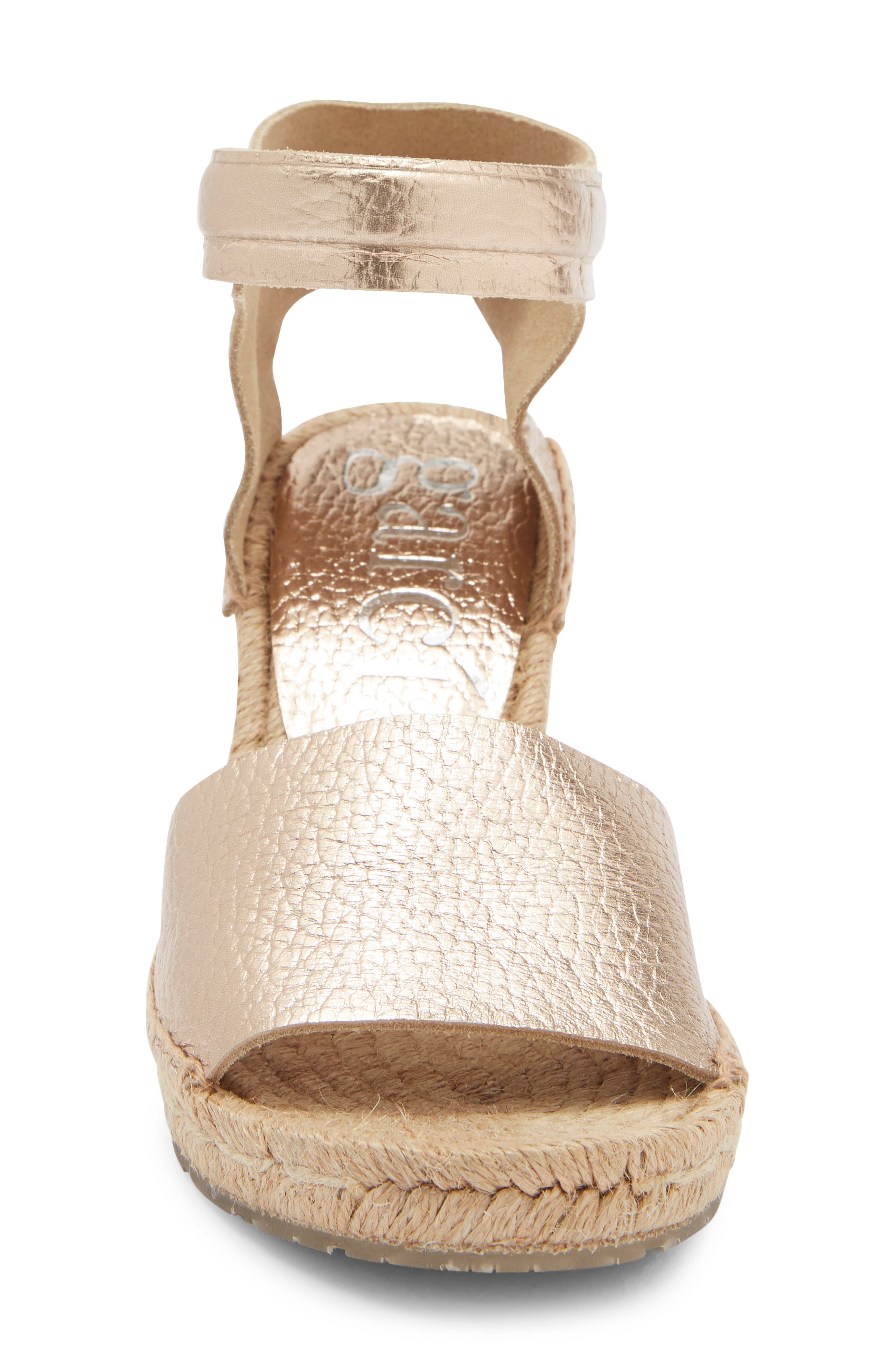 Pedro Garcia Olany Espadrille Wedge Sandal, Alternate, color, Rose Gold