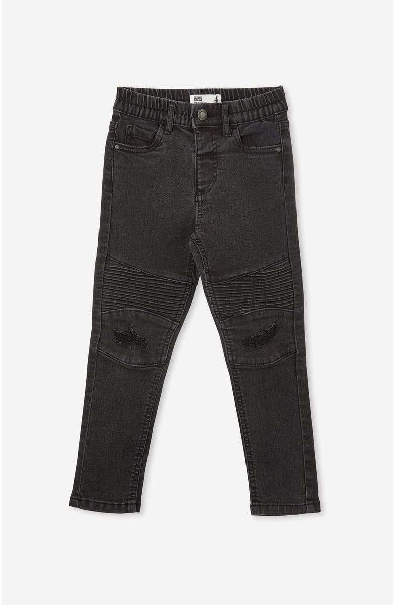 Cotton On Kids Kid's Skinny Fit Moto Jean, Alternate, color, 