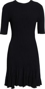 Proenza Schouler Leandra Short Sleeve Rib Sweater Dress