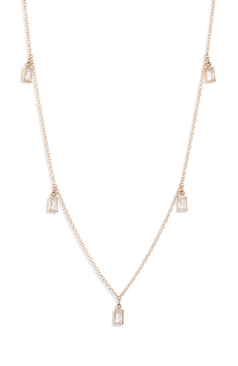 Anzie Dew Drop Shaky Station Necklace, Main, color, 