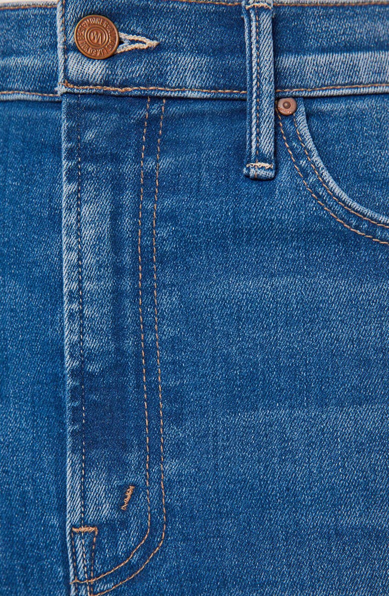 MOTHER The Reverse Pencil Pusher High Waist Denim Midi Skirt, Alternate, color, 