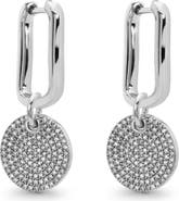 Monica Vinader Mini Alta Diamond Huggie Hoop Drop Earrings