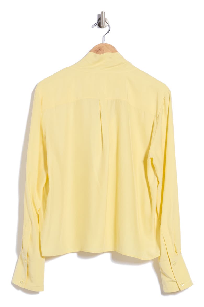 The Silk Modern Tie Blouse, Alternate, color, BUTTER