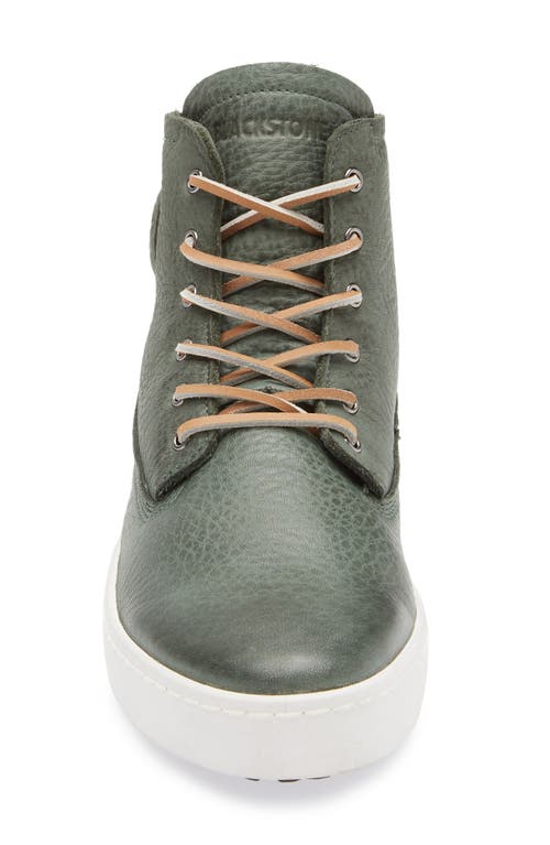 Blackstone Padded Genuine Shearling Lined High Top Sneaker In Green