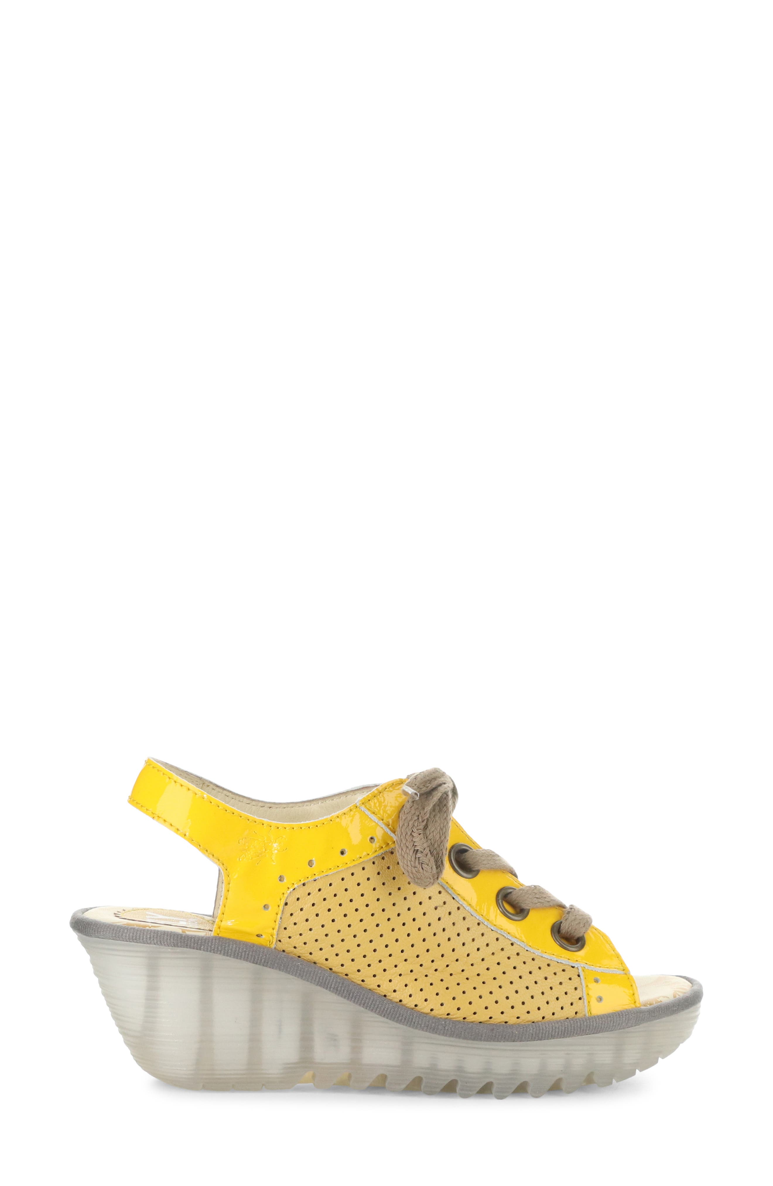 'Yuta' Platform Wedge Sandal, Alternate, color, 019 YELLOW/ BBEE