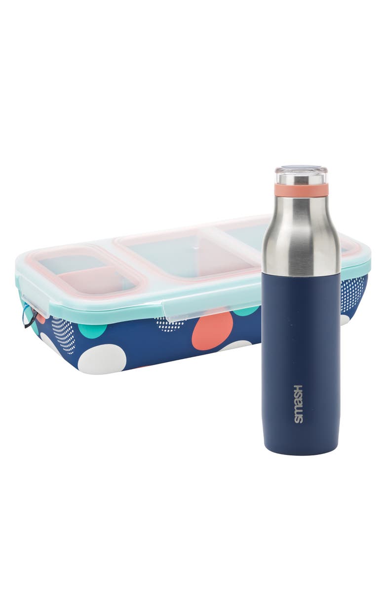 SMASH Bento Switch Up Lunch Box with 16.9 fl ox Bottle in Misty, Main, color, Multicolored