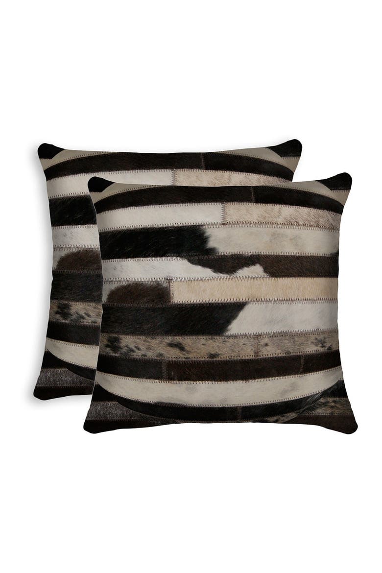Torino Madrid Genuine Cowhide Pillow - Set of 2 - Tricolor, Main, color, TRI-COLOR
