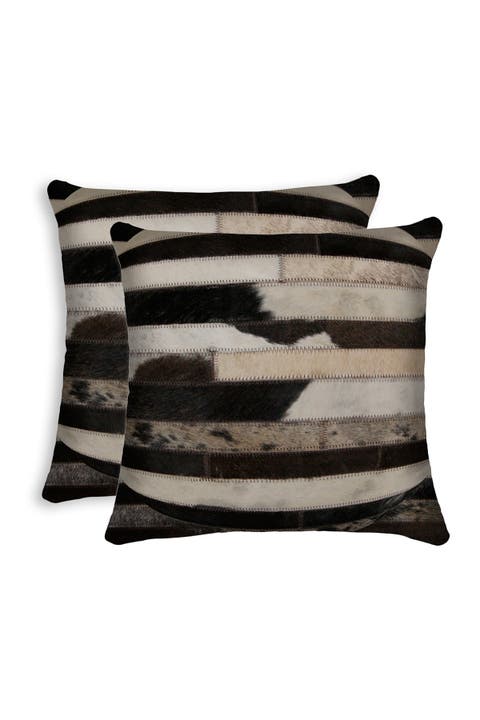 Torino Madrid Genuine Cowhide Pillow - Set of 2 - Tricolor