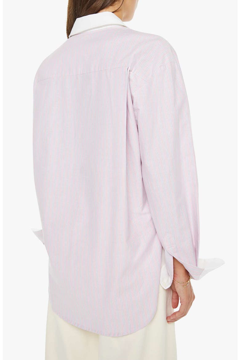 The Roomie Frenchie Pinstripe Cotton Button-Up Top, Alternate, color, JULIENNE CUT