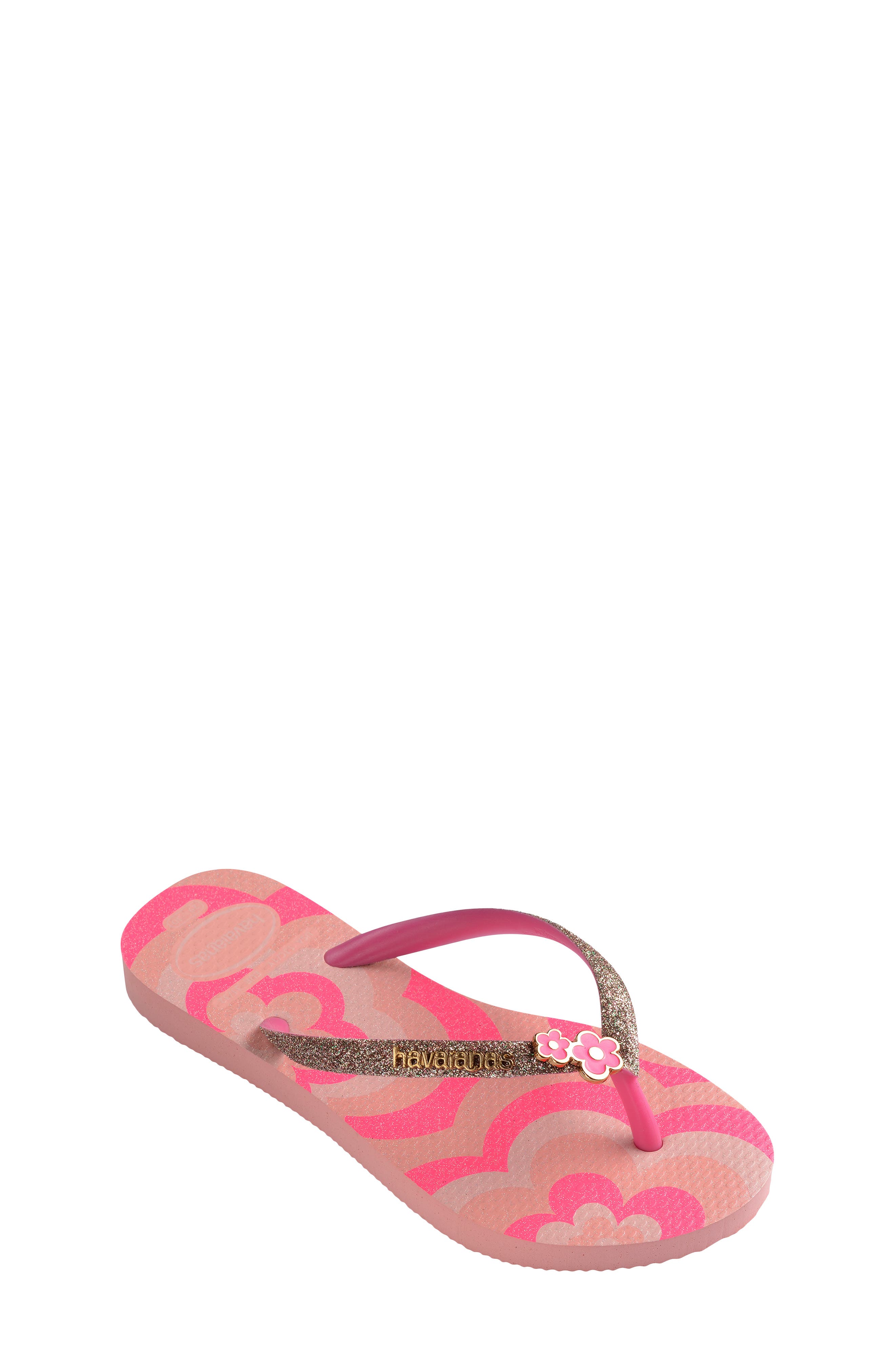 Havaianas Kids' Slim Glitter Sandal, Main, color, Blossom/ Pink Flux