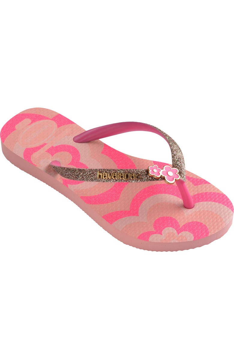 Havaianas Kids' Slim Glitter Sandal, Main, color, Blossom/ Pink Flux
