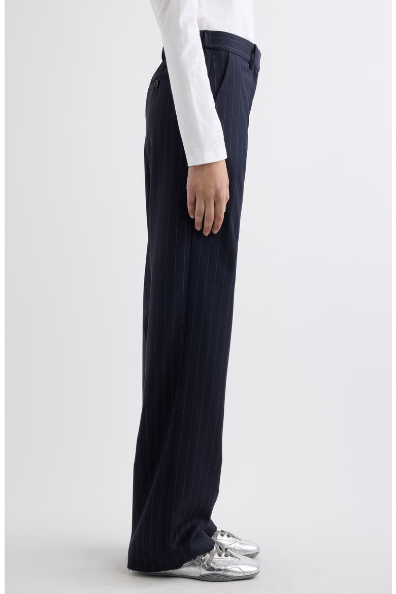 Pyxano Wide Leg Wool Pants, Alternate, color, NAVY BLUE