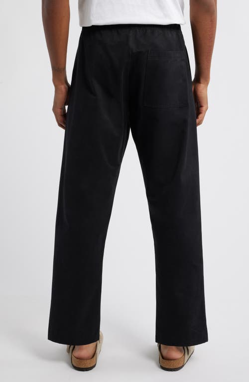 Standard Issue Pd Cotton Blend Drawstring Slacker Pants In Black