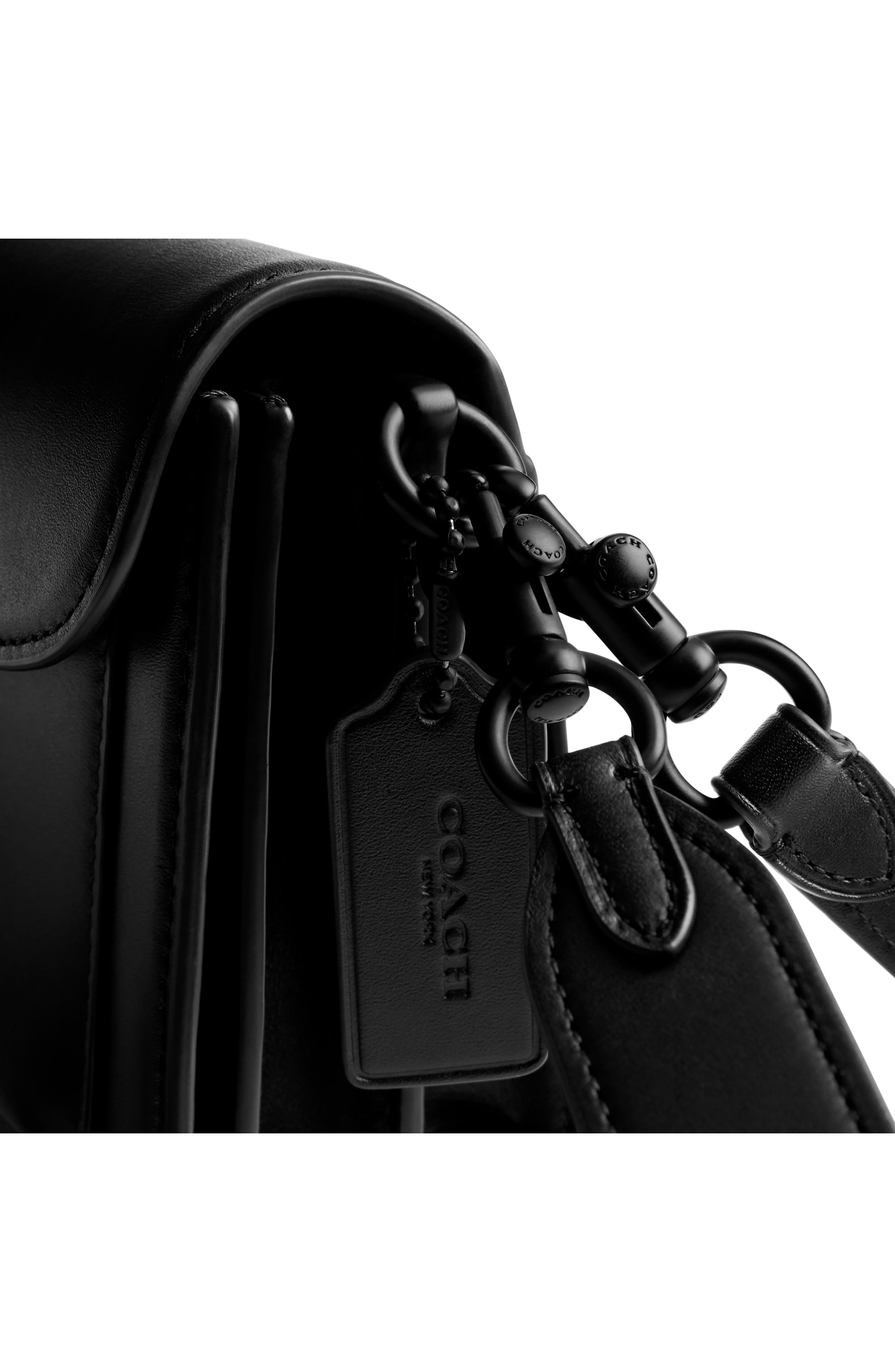 COACH Tabby 26 Black Collection Leather Shoulder Bag, Alternate, color, 