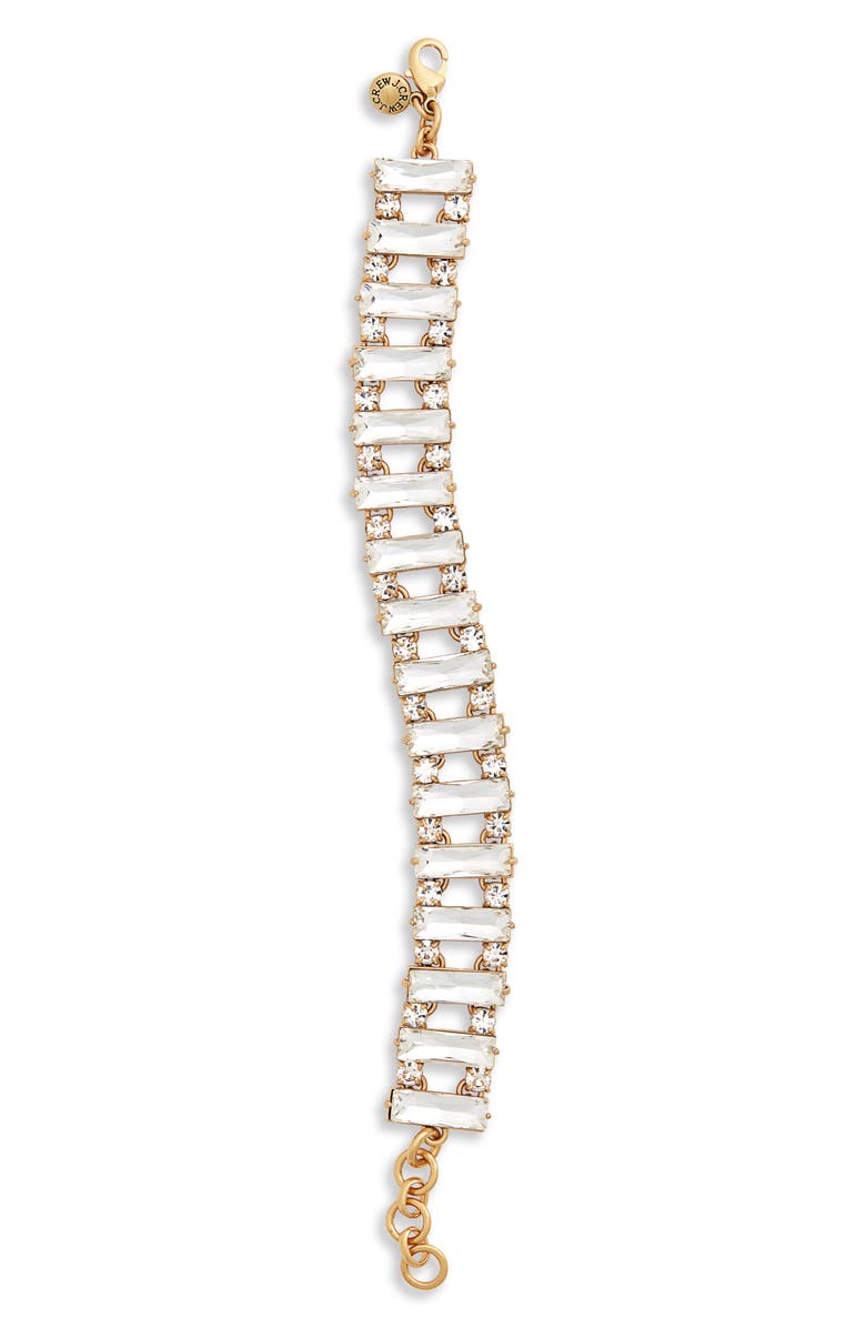 J.Crew Crystal Baguette Bracelet, Main, color,