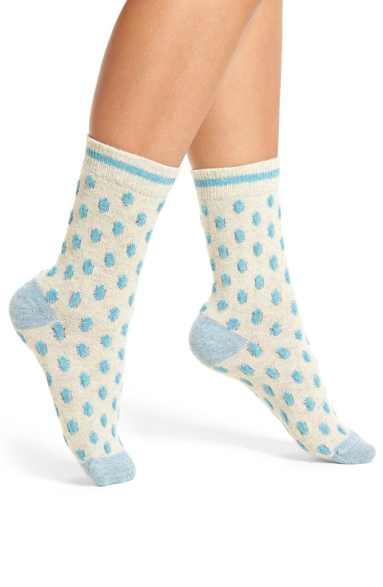 Urban Knit 'Bubble' Wool Blend Crew Socks, Main, color, 