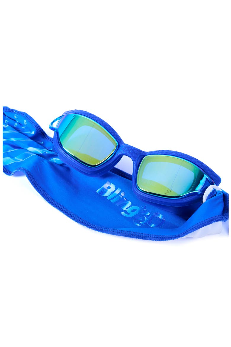 Kids' Fabric Strap Swim Goggles, Alternate, color, BLUE