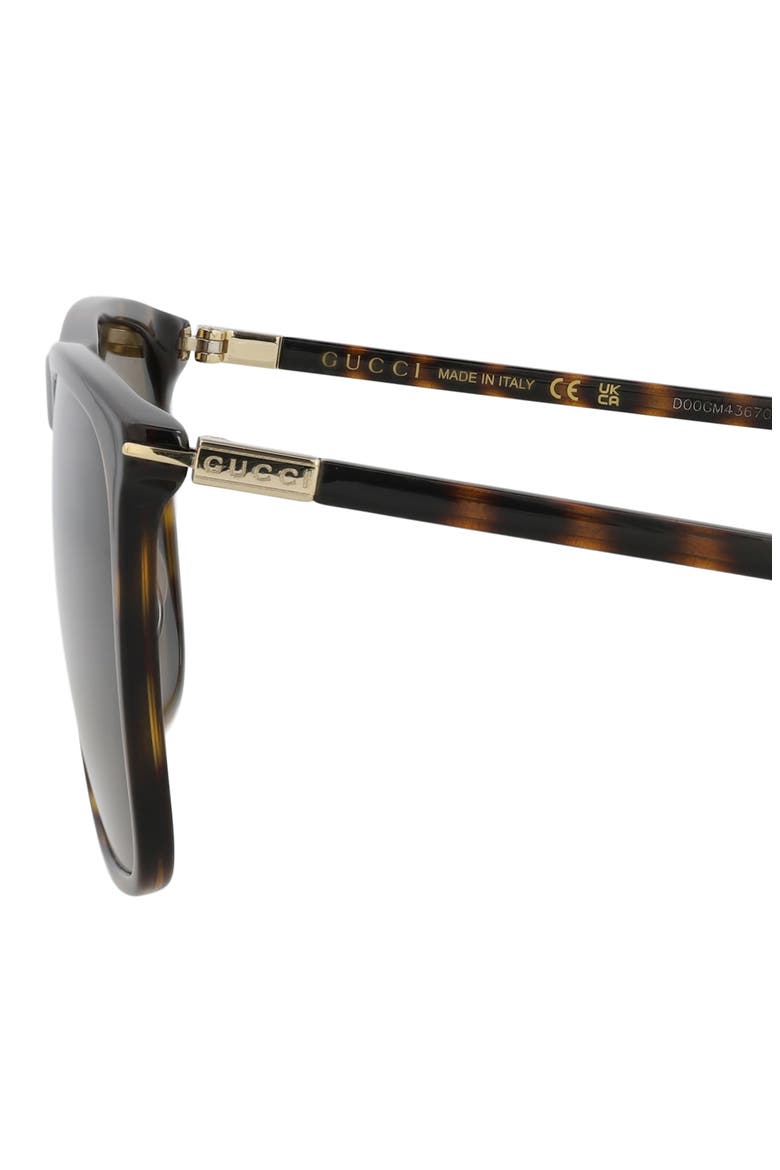 58mm Square Sunglasses, Alternate, color, HAVANA GOLD BROWN