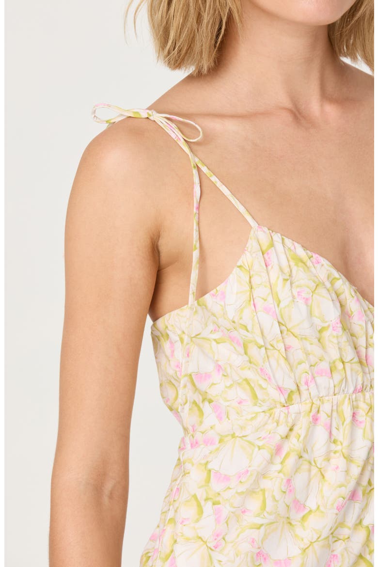 Tie Strap Tiered Maxi Dress, Alternate, color, YELLOW FLORAL