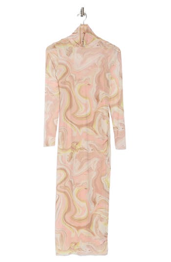 AFRM LOS ANGELES AFRM LOS ANGELES MARNI TURTLENECK LONG SLEEVE MESH DRESS