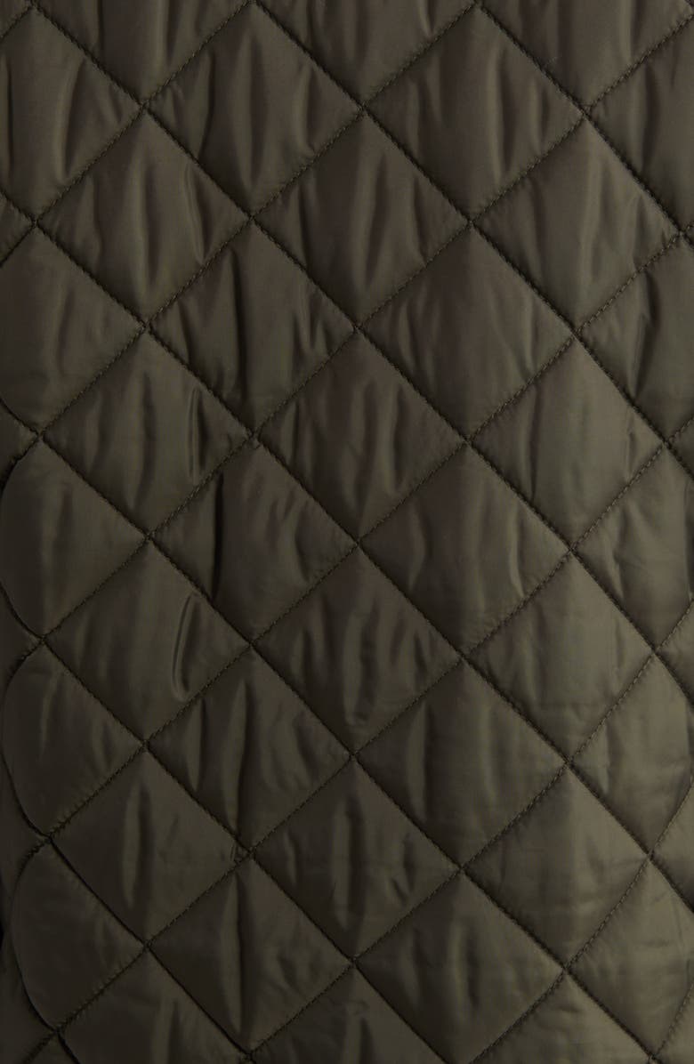 Sam Edelman Quilted Coat with Faux Shearling Collar, Alternate, color, Loden