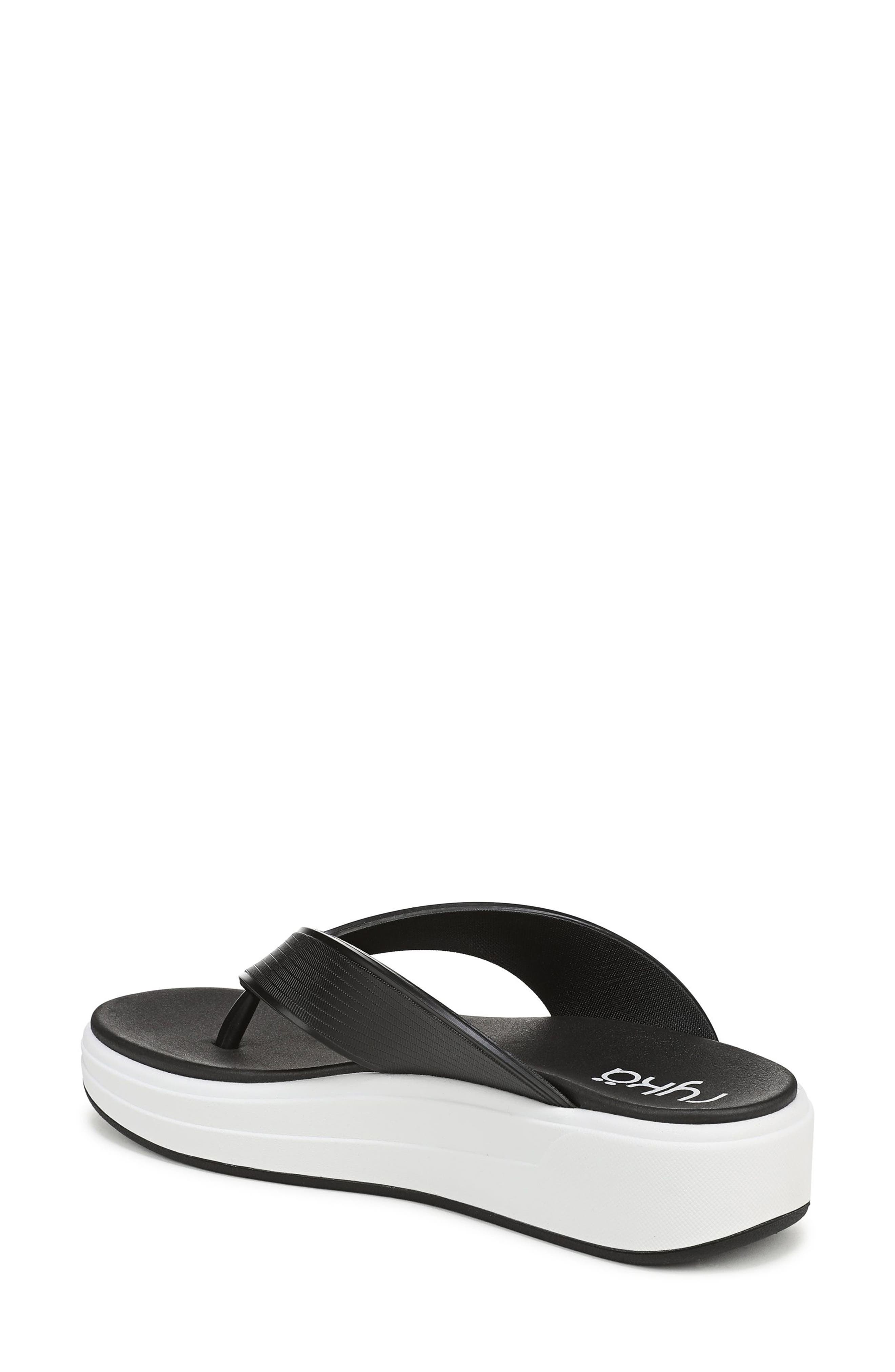 Rykä Viv Platform Thong Sandal, Alternate, color, Black