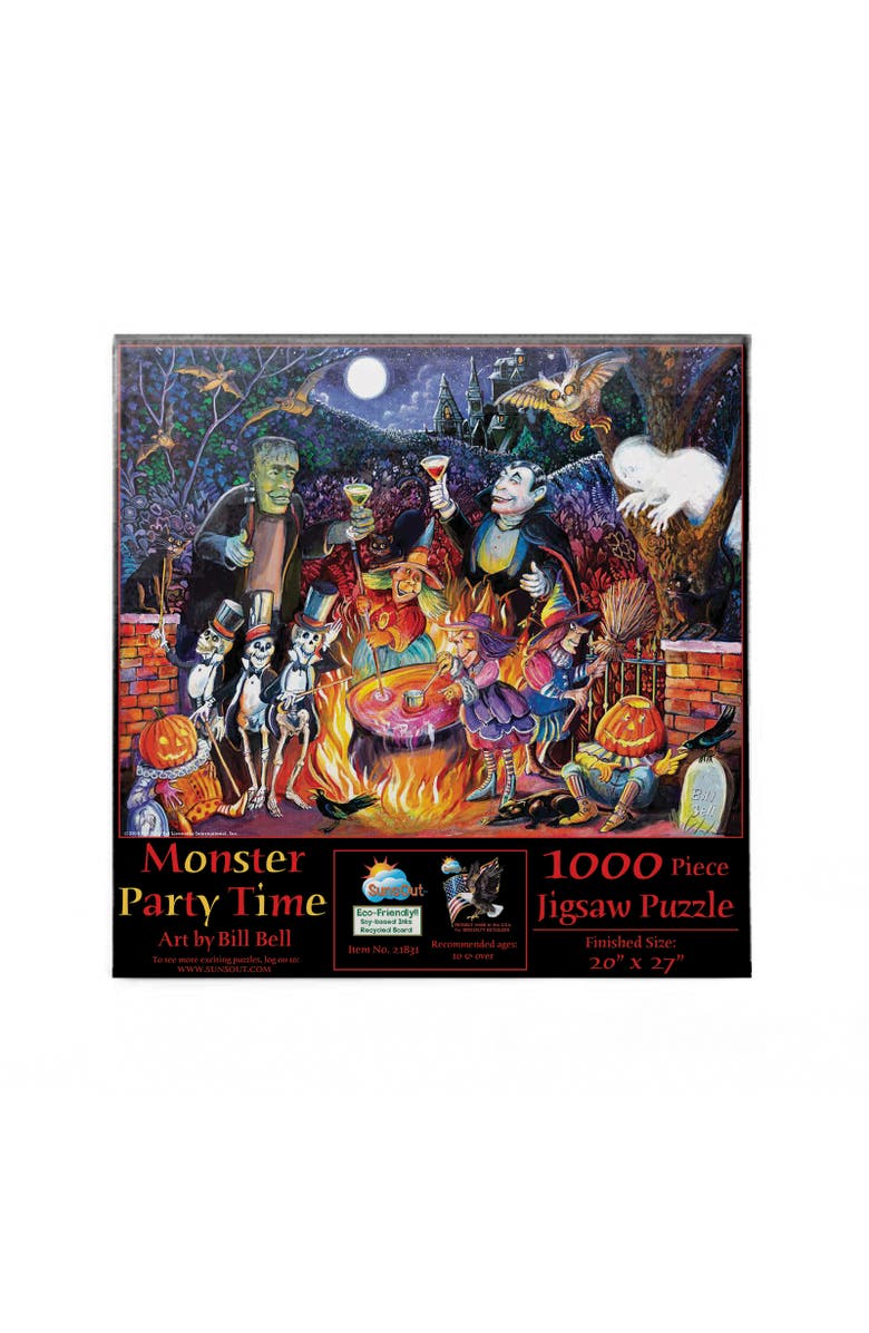 Sunsout Monster Party Time 1000 piece Jigsaw Puzzle for Adults, Alternate, color, Multicolor