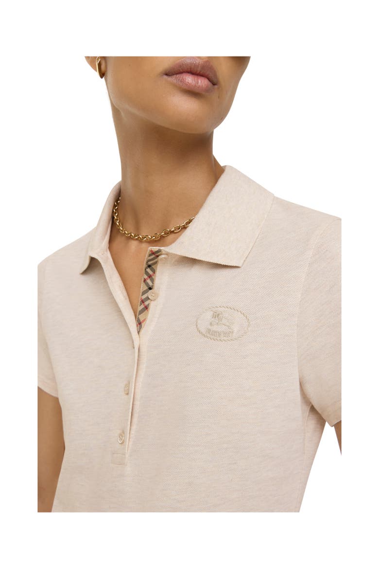 Cotton Polo Shirt, Alternate, color, Beige melange