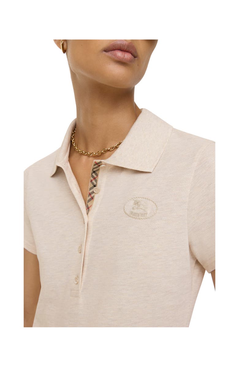 Burberry Cotton Polo Shirt, Alternate, color, Beige Melange