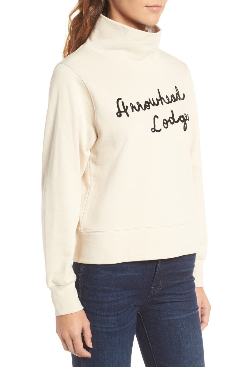 Madewell Arrowhead Lodge Funnel Neck Sweatshirt, Alternate, color,