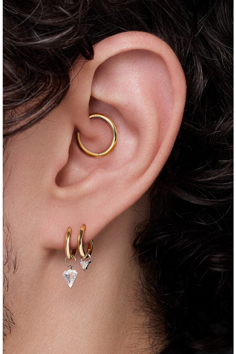 Diamond Trillion Earring Charm, Alternate, color, ROSE GOLD