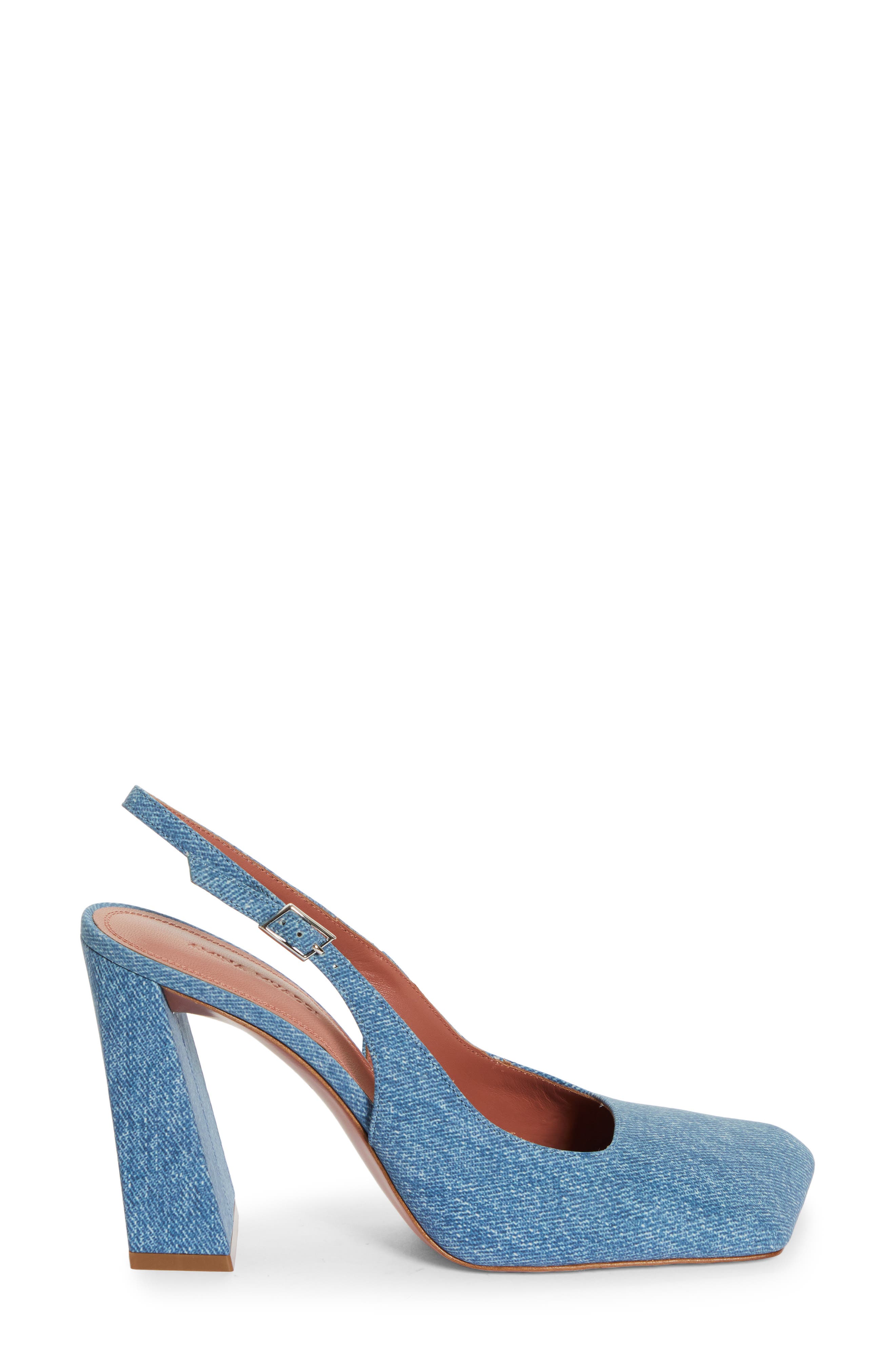 Amina Muaddi Square Toe Slingback Pump, Alternate, color, 