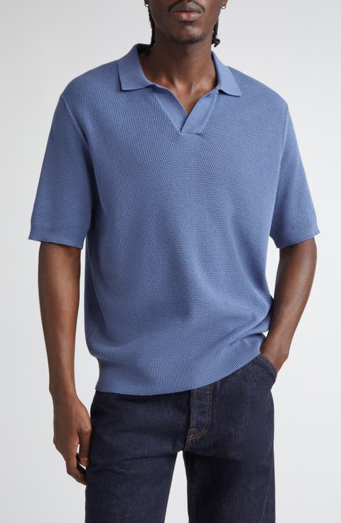 Compact Mesh Polo Sweater