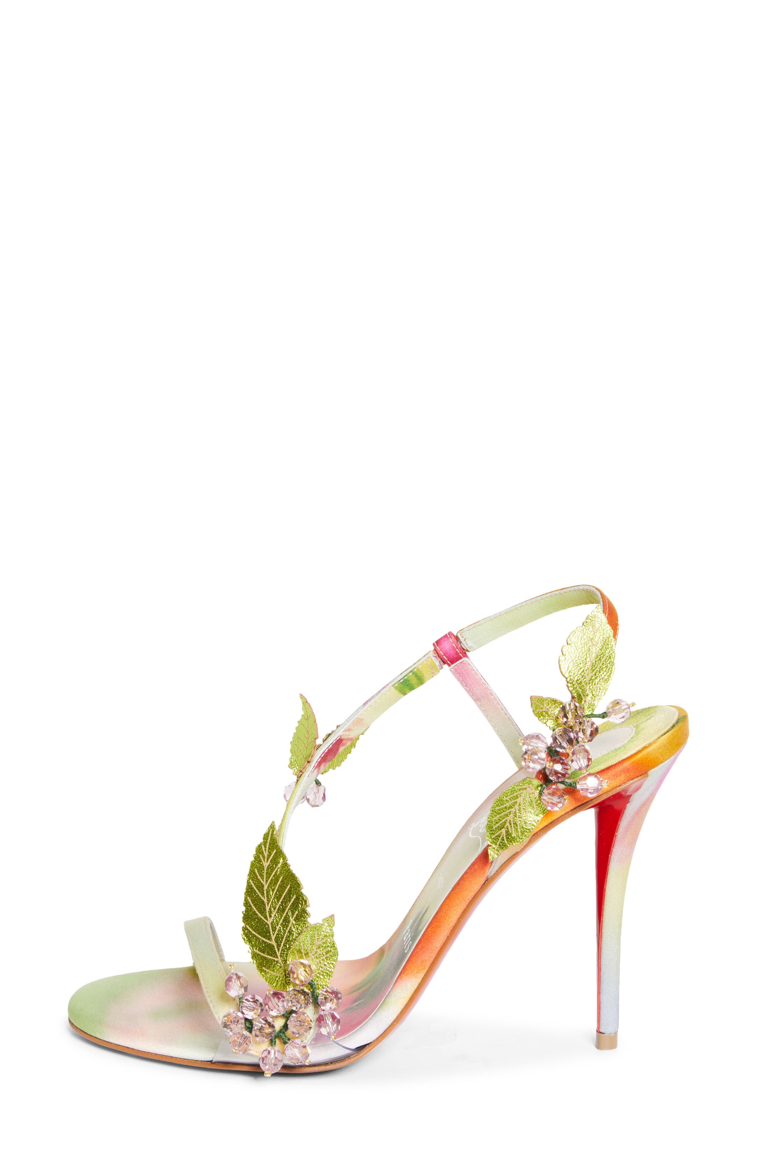 Christian Louboutin Rosa Fruit Sandal, Alternate, color, Green Multi
