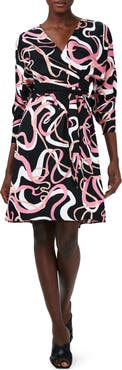 Diane von Furstenberg Mikah Long Sleeve Wrap Dress