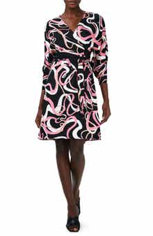 Diane von Furstenberg Mikah Long Sleeve Wrap Dress